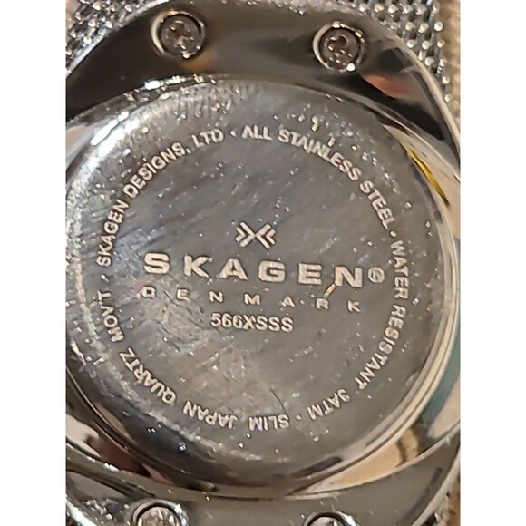 Vintage Skagen Denmark Wristwatch Diamond Silver Women Needs New Band & BATTERY main image 5